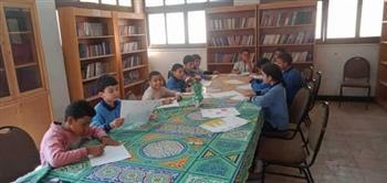 ورشة فنية للرسم بمكتبة الصوفية الثقافية بثقافة الشرقية