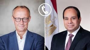 الرئيس السيسي يدعو المستشار الألمانى للمشاركة باحتفالية اتفاق وقف حرب غزة