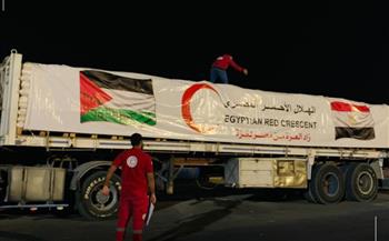 انطلاق أكبر قافلة إنسانية من معبري كرم أبو سالم والعوجه باتجاه قطاع غزة