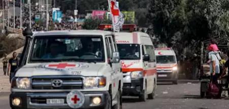 استعدادات لتسليم المحتجزين للصليب الأحمر في خان يونس جنوب قطاع غزة