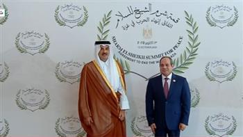 الرئيس السيسي يستقبل أمير قطر ورئيس وزراء بريطانيا قبل انطلاق قمة شرم الشيخ للسلام
