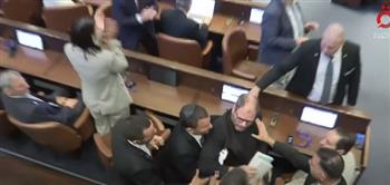 مشادات في الكنيست أثناء خطاب ترامب