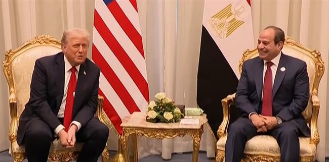 الرئيس السيسي يدعو ترامب لدعم ورعاية المؤتمر الدولي لإعادة إعمار غزة