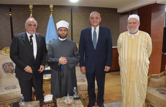 محافظ الغربية يستقبل وزير الأوقاف ورئيس المجلس الأعلى للطرق الصوفية ومفتي الجمهورية الأسبق
