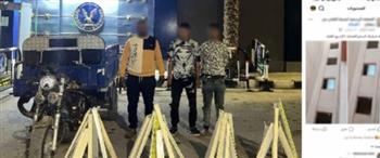 عاطلان وراء سرقة شبابيك سلم أحد العقارات بالشرقية