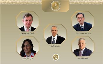 اتصالات مكثفة لوزير الخارجية مع نظرائه في ألمانيا وإيطاليا وإسبانيا وكندا لبحث إعادة إعمار غزة