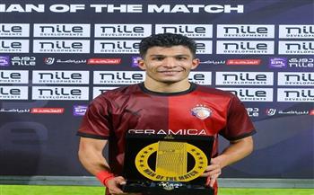 الدورى الممتاز.. اسلام عيسى بفوز بجائزة رجل مباراة سيراميكا كليوباترا والطلائع
