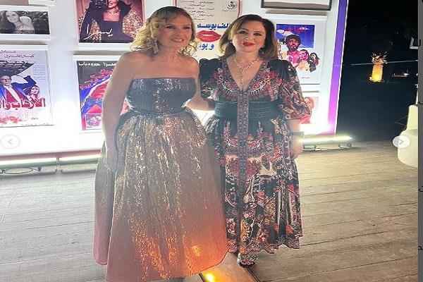 إلهام شاهين تعلق على افتتاح معرض يسرا: "ليلة جميلة بحبك يا سيفا"