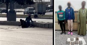 طفلتان وراء سرقة قطع حديدية خاصة بتهدئة السرعة بطريق الواحات بالجيزة