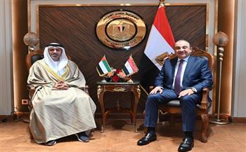 وزير قطاع الأعمال العام يستقبل سفير الإمارات الجديد بالقاهرة ويؤكد عمق العلاقات بين البلدين