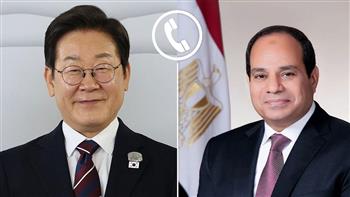 الرئيس السيسي يستعرض مع نظيره الكوري جهود مصر في التوصل لاتفاق وقف الحرب بغزة