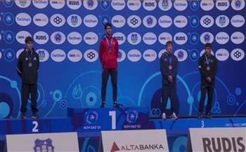 وزير الشباب والرياضة يهنئ المصارع محمد حسن بـ ذهبية العالم في صربيا 