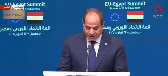 الرئيس السيسي يدعو إلى البدء في جهود إعادة إعمار غزة بمشاركة الدول الأوروبية
