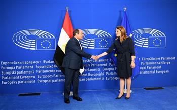 الرئيس السيسي ورئيسة البرلمان الأوروبي يتفقان على تعزيز التعاون في الهجرة والتنمية وإعادة إعمار غزة
