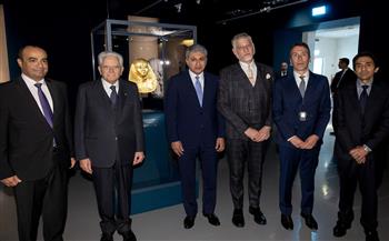 رئيس إيطاليا يفتتح معرض «كنوز الفراعنة» في روما بحضور وزير السياحة والآثار 