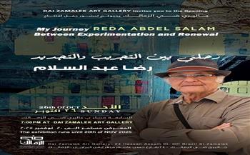غدا.. افتتاح معرض "رحلتي بين التجريب والتجديد" للفنان رضا عبد السلام بجاليري ضي الزمالك