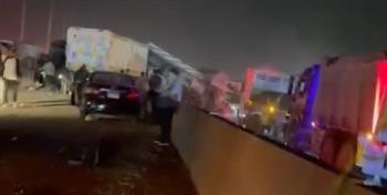 ارتفاع أعداد مصابي حادث طريق السويس إلى 42 شخصًا 