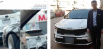 ضبط قائد سيارة لقيامه بتثبيت لوحات معدنية خلفية مصطنعة بالمنوفية