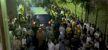 تشييع جثامين الأم وأطفالها الثلاثه ضحايا جريمة الهرم