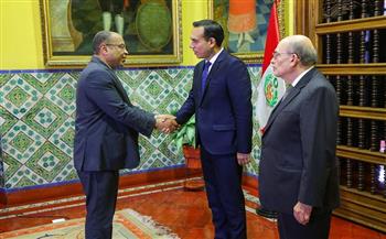 السفير المصري في ليما يلتقي رئيس جمهورية البيرو الجديد