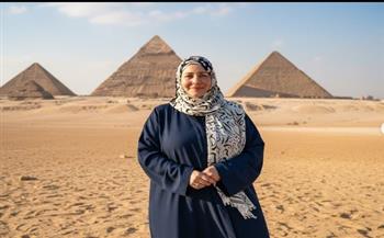 عبلة كامل من أمام الأهرامات: ‏الحضارة المصرية القديمة|صور 