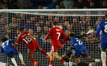 جاكبو يسجل التعادل لليفربول في مرمي تشيلسي بالدوري الإنجليزي