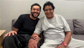 ويجز ينشر أول صورة من كواليس تعاونه مع الفنان الكبير محمد منير 