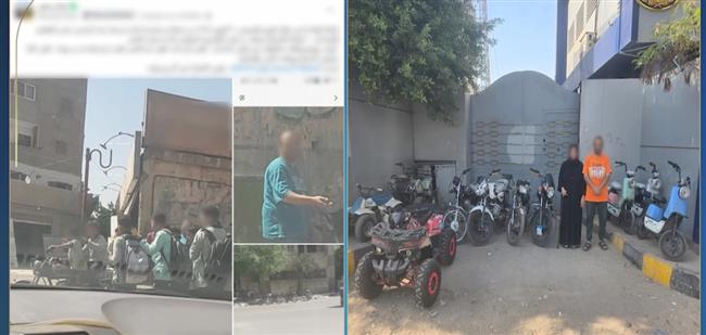 القبض على المتهمين بتأجير دراجات نارية وكهربائية لطلبة المدارس بدون رخص في إمبابة