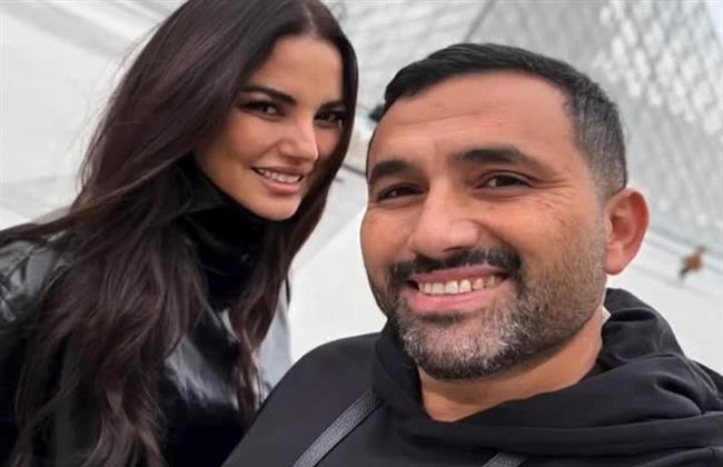 درة تحتفل بعيد ميلاد زوجها