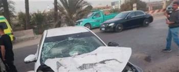 تصادم 4 سيارات أعلى الطريق الدائري المعادى