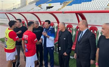 وزير الرياضة يؤازر منتخب مصر قبل مواجهة جيبوتي في تصفيات كأس العالم غدا 