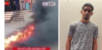 ضبط المتهم بإشعال النيران ببضائع سيدة في الفيوم  