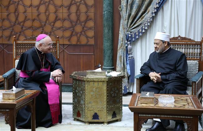 الإمام الأكبر: الأزهر والفاتيكان يقدمان نموذجًا للحوار الديني الراسخ في خدمة السلام والأخوة الإنسانية 