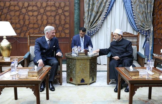 الإمام الأكبر يستقبل ملك بلجيكا في رحاب الأزهر الشريف ويناقشان سبل تعزيز حوار الأديان