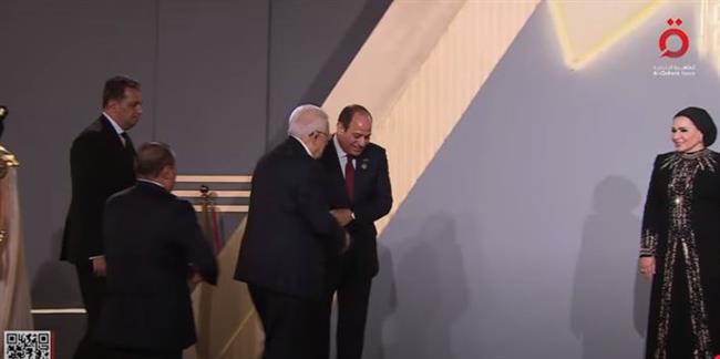 الرئيس السيسي يستقبل نظيره الفلسطيني خلال حفل افتتاح المتحف الكبير