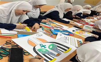 جولة لطالبات المعاهد الأزهرية بالمتحف القومي للحضارة المصرية ضمن أنشطة قصور الثقافة 