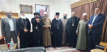 مدير عام منطقة البحر الأحمر الأزهرية يستقبل نيافة الأنبا إيلاريون وعددًا من القيادات الكنسية
