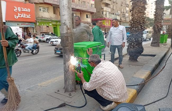 محافظ الجيزة: وضع صناديق قمامة جديدة بشارع الملك فيصل لتحسين المظهر الحضاري ورفع مستوى الخدمات
