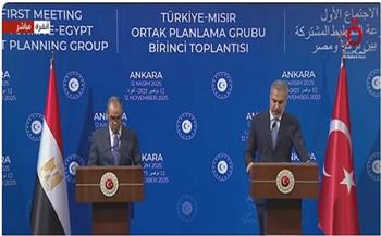  بث مباشر.. مؤتمر صحفي بين وزير الخارجية ونظيره التركي