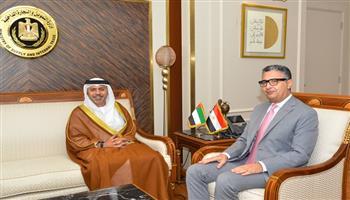 وزير التموين يلتقي السفير الإماراتي لمناقشة الفرص الاستثمارية في الصوامع والمناطق اللوجيستية  