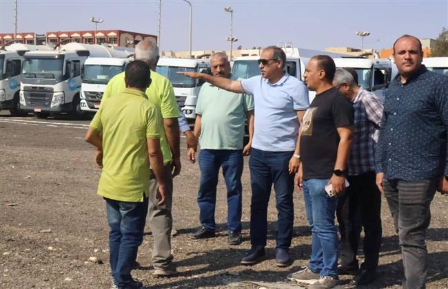 رئيس مدينة الغردقة يتفقد أراضي اصطفاف المعدات بالغردقة 