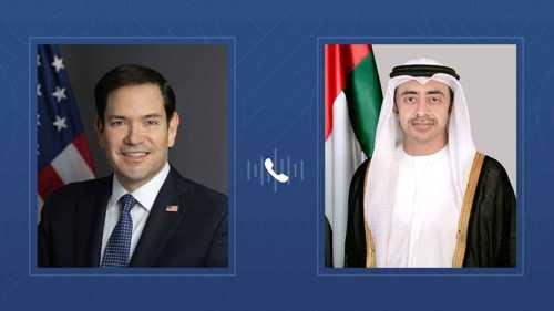 وزير الخارجية الإماراتي ونظيره الأمريكي يبحثان هاتفيا التطورات الإقليمية والعلاقات الاستراتيجية
