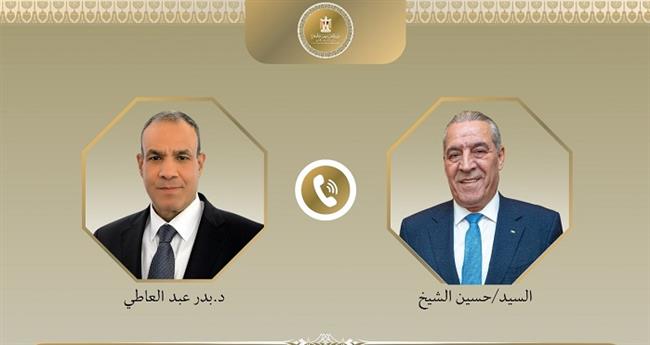 وزير الخارجية المصري يبحث مع حسين الشيخ مشروع قرار مجلس الأمن وإعمار غزة