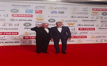 حسين فهمي ومحمود حميدة يتصدران السجادة الحمراء بمهرجان القاهرة السينمائي