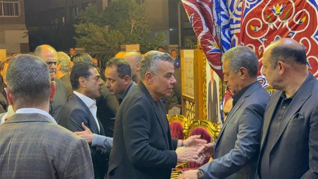 خالد مرتجي يشارك في مراسم عزاء محمد صبري  