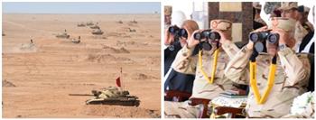 الفريق أول عبد المجيد صقر يشهد تنفيذ المرحلة الرئيسية للمشروع التكتيكى بجنود بالذخيرة الحية بالمنطقة الغربية 