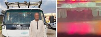 ضبط قائد سيارة "نقل" مثبت بها مصابيح إضاءة خلفية تعيق الرؤية بالغربية