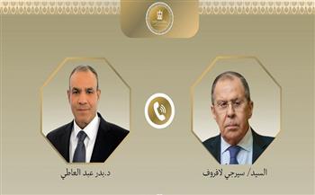 وزير الخارجية ونظيره الروسي يناقشان التحضيرات لعقد مؤتمر القاهرة الدولي للتعافي المبكر وإعادة إعمار غزة