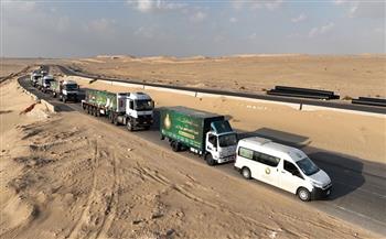 دخول قافلة «بيت الزكاة والصدقات» الإغاثية الـ 12 إلى أهالينا في غزة