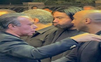 أيمن يونس يشارك في مراسم عزاء محمد صبري